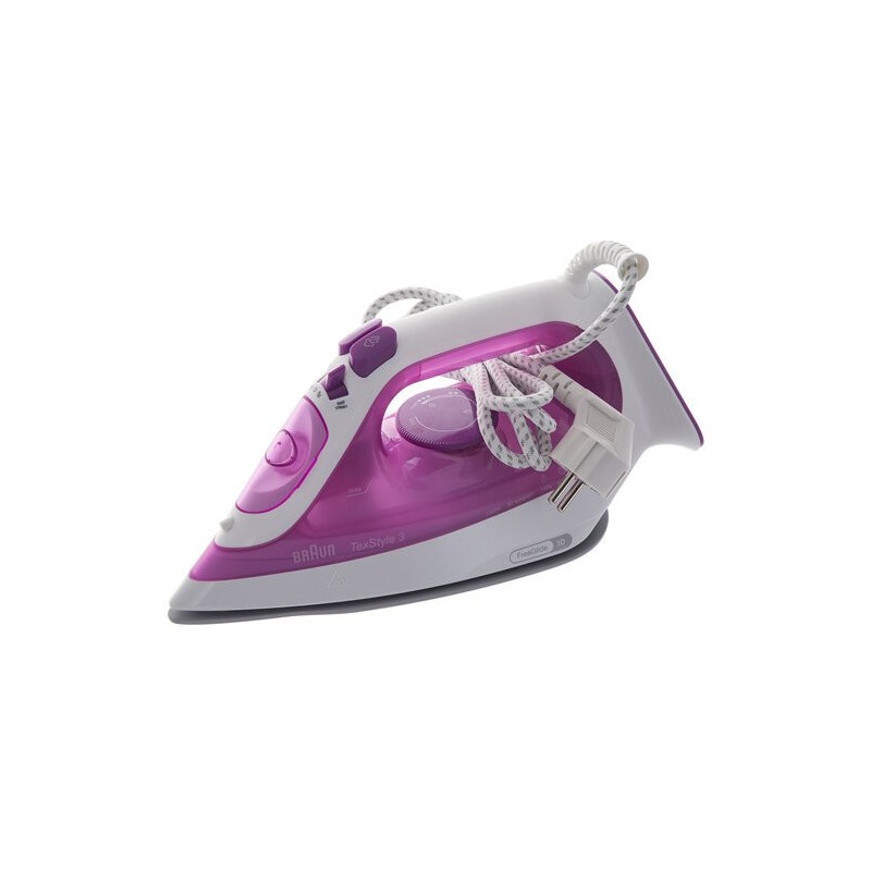Braun TexStyle 3 SI 3030 PU Dampstrygejern 2300W Grå Pink Hvid